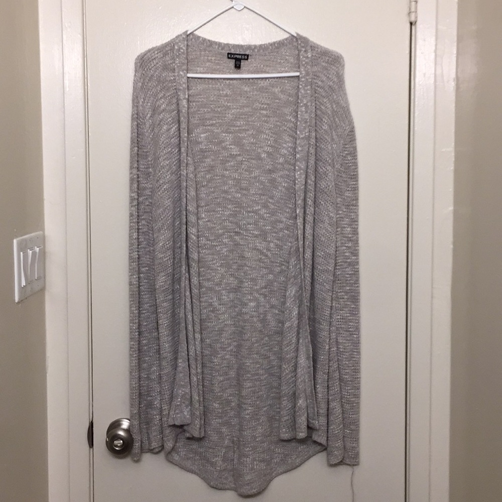 Express Light Grey Cardigan
